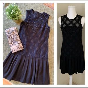 Ann Taylor Black little Bows Midi Dress